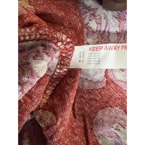 Free People Get To You Floral Maxi Slip Dress In Scarlet Combo - Picture 10 of 10